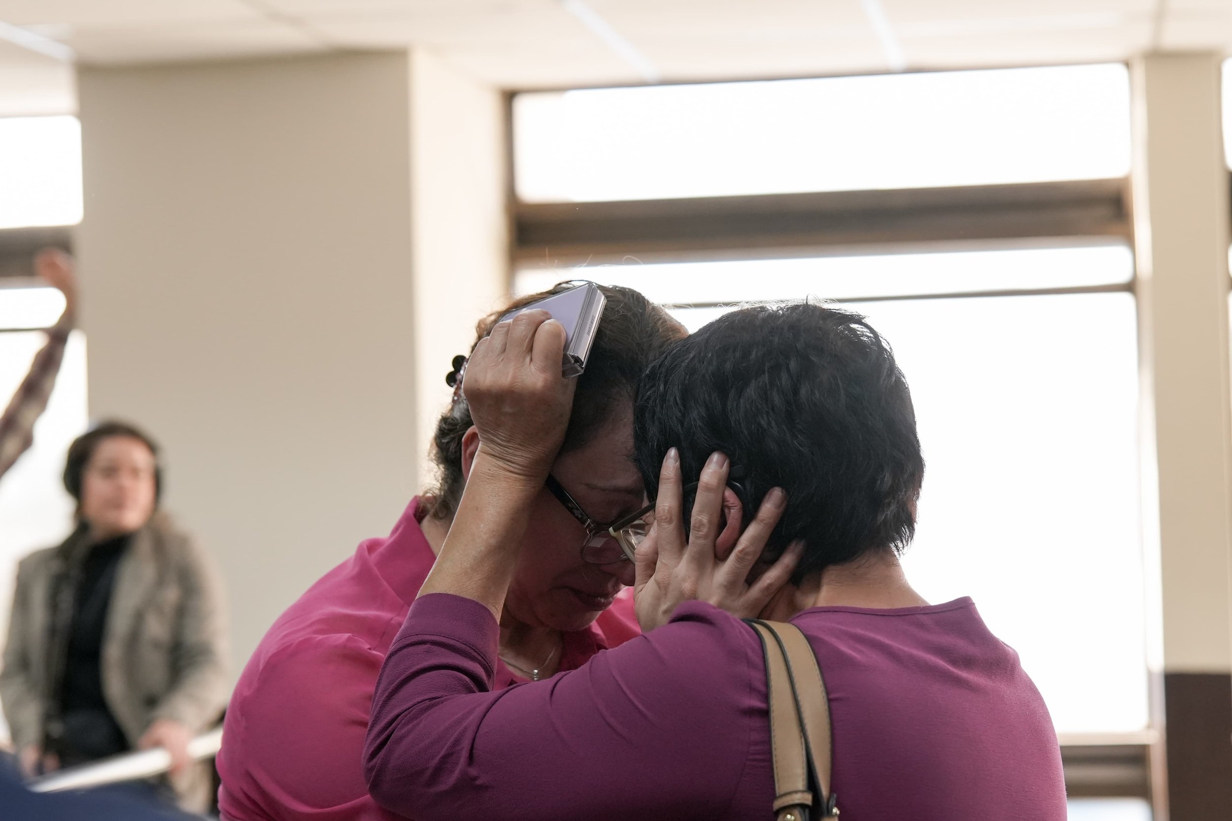  Virginia Laparra reacciona con lágrimas tras confirmarse que saldrá libre. Foto Emmanuel Andrés 