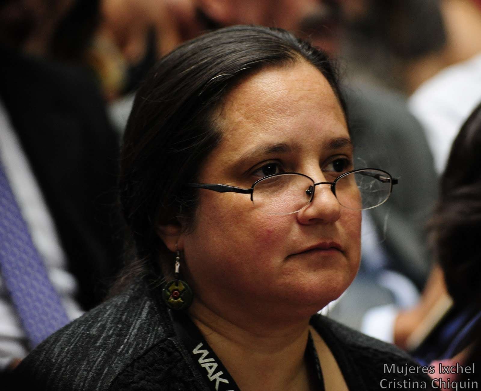  Claudia Samayoa, Directora de UDEFEGUA, durante la sentencia. 