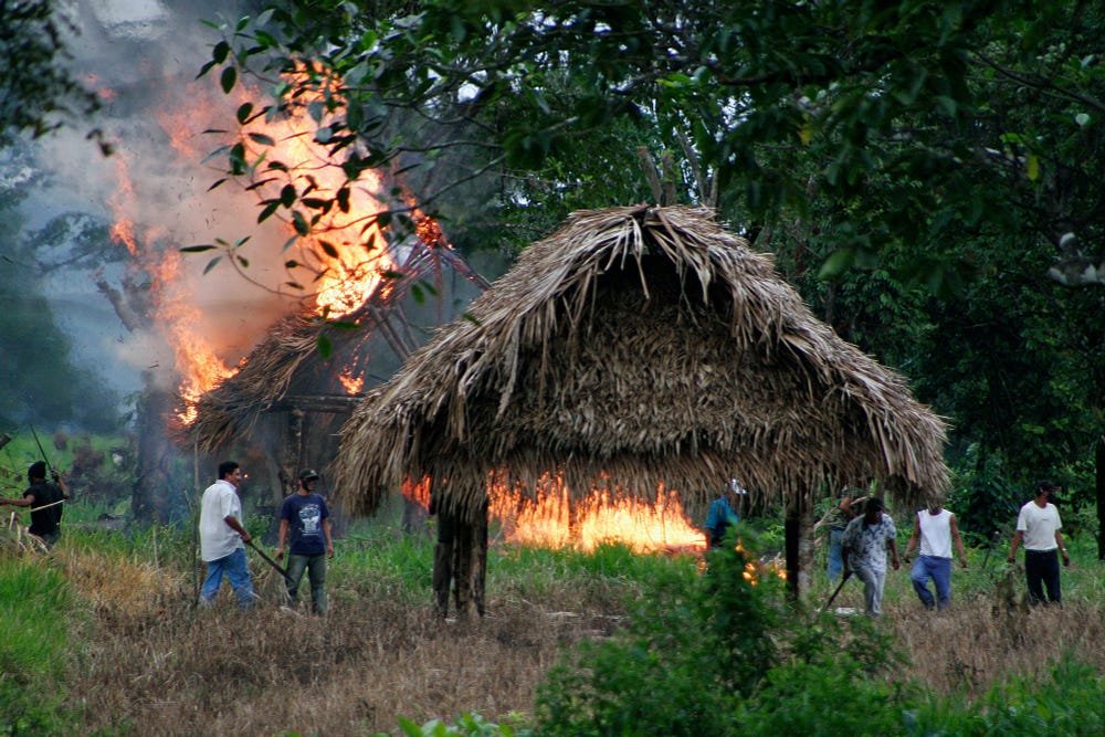  CGN coordinó con la policía y el ejército guatemaltecos los desalojos violentos de aldeas de la zona. Foto: James Rodríguez 
