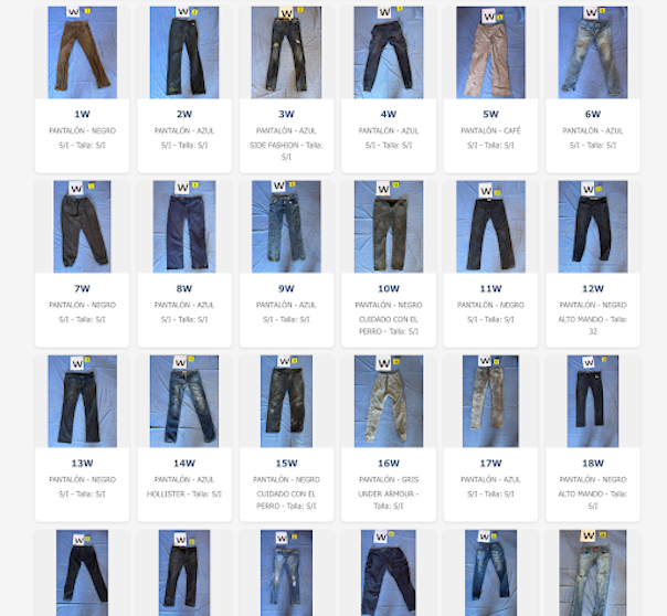  Algunas de las prendas halladas en el rancho clasificadas por el activista Ángel Abundis. ( Captura de pantalla ) 