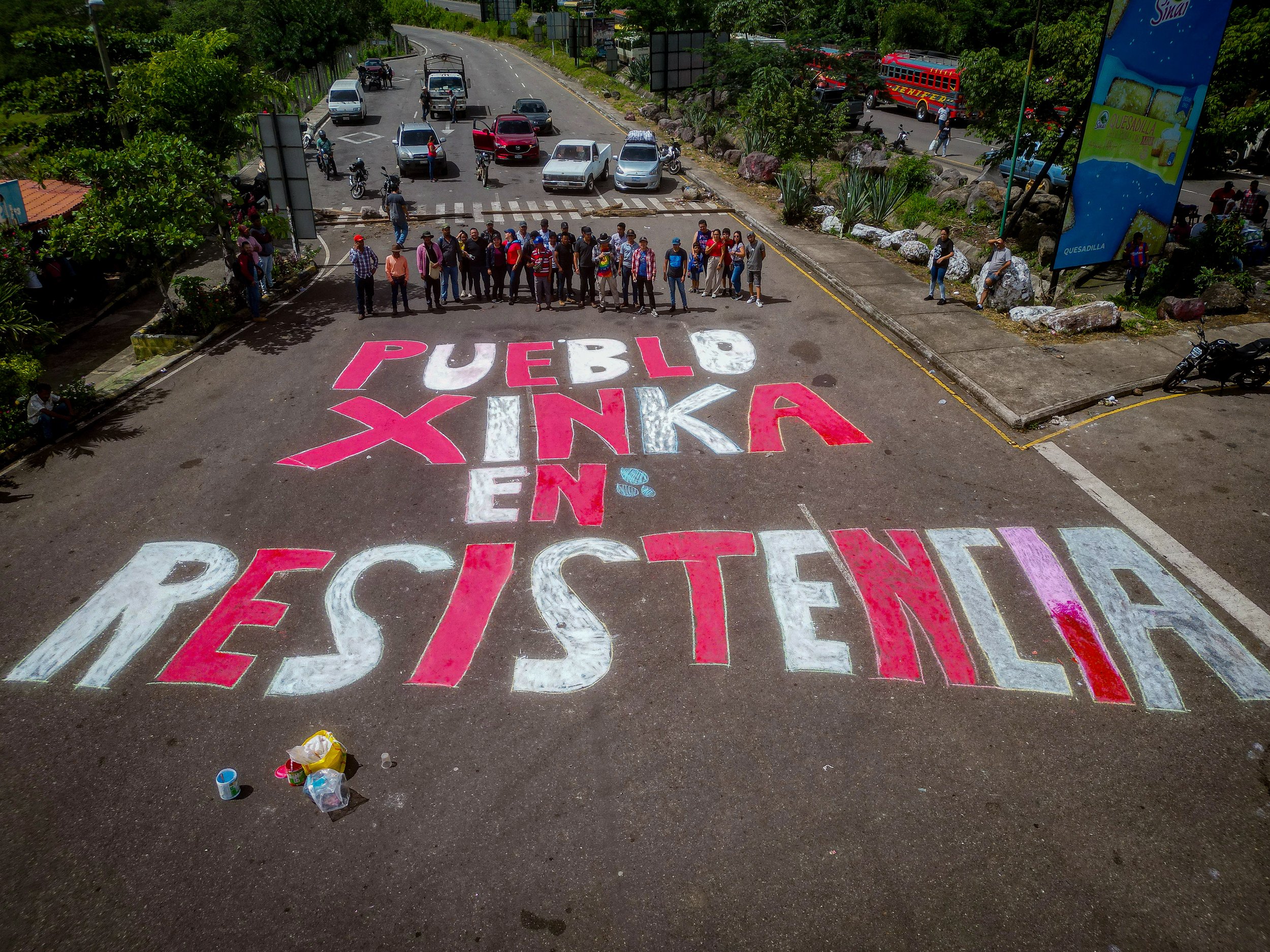  El plantón de resistencia pacífica en El Boquerón, Cuilapa. Octubre de 2023. Foto del Colectivo Anpük / Wellinton Osorio 