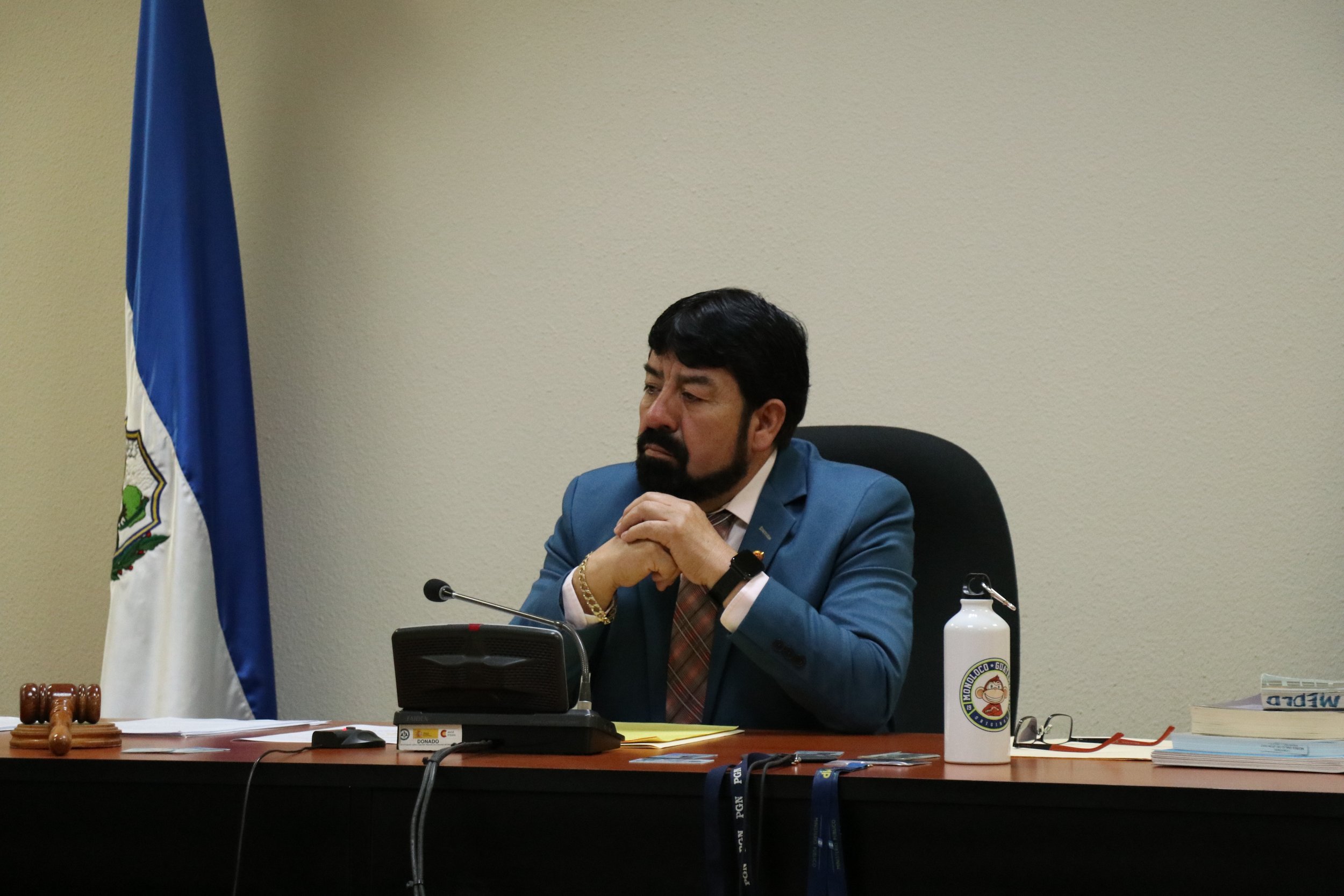  Juez Moisés de León fue recusado por el MP y querellantes. Foto: Shirlie Rodriguez 