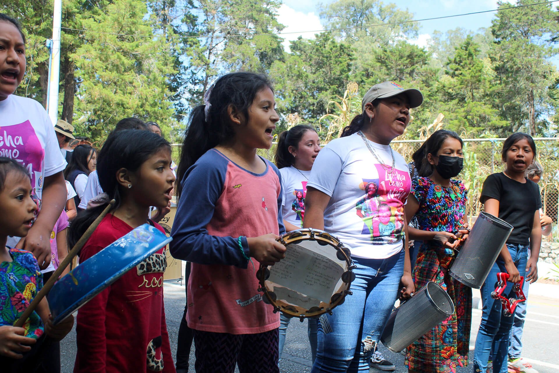  Las niñas de la Asociación Coincidir durante su intervención en la conmemoración. / Fotografía: Kristhal Figueroa 