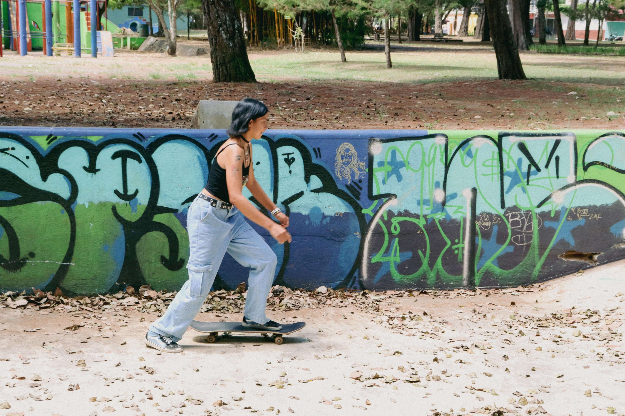  Alice en el área de patinaje. Foto: Angie Ross 