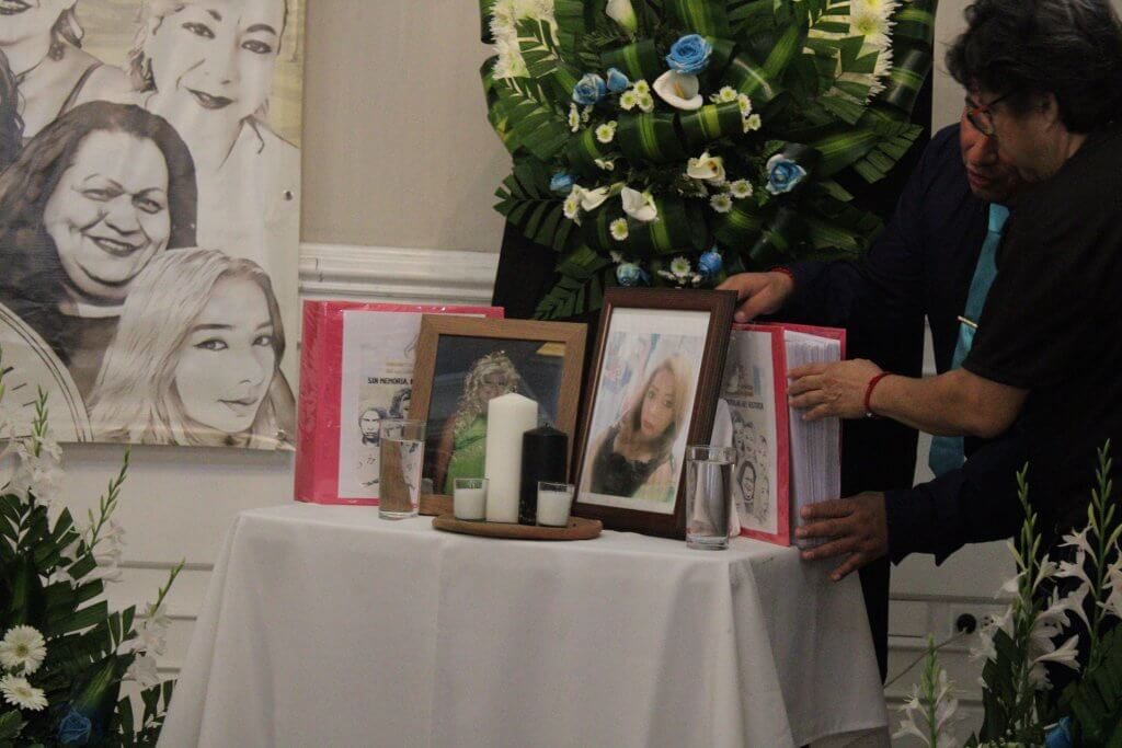  Altar de la Memoria en la presentación de la Hemeroteca Histórica Trans. Fotografía: Kristhal Figueroa 