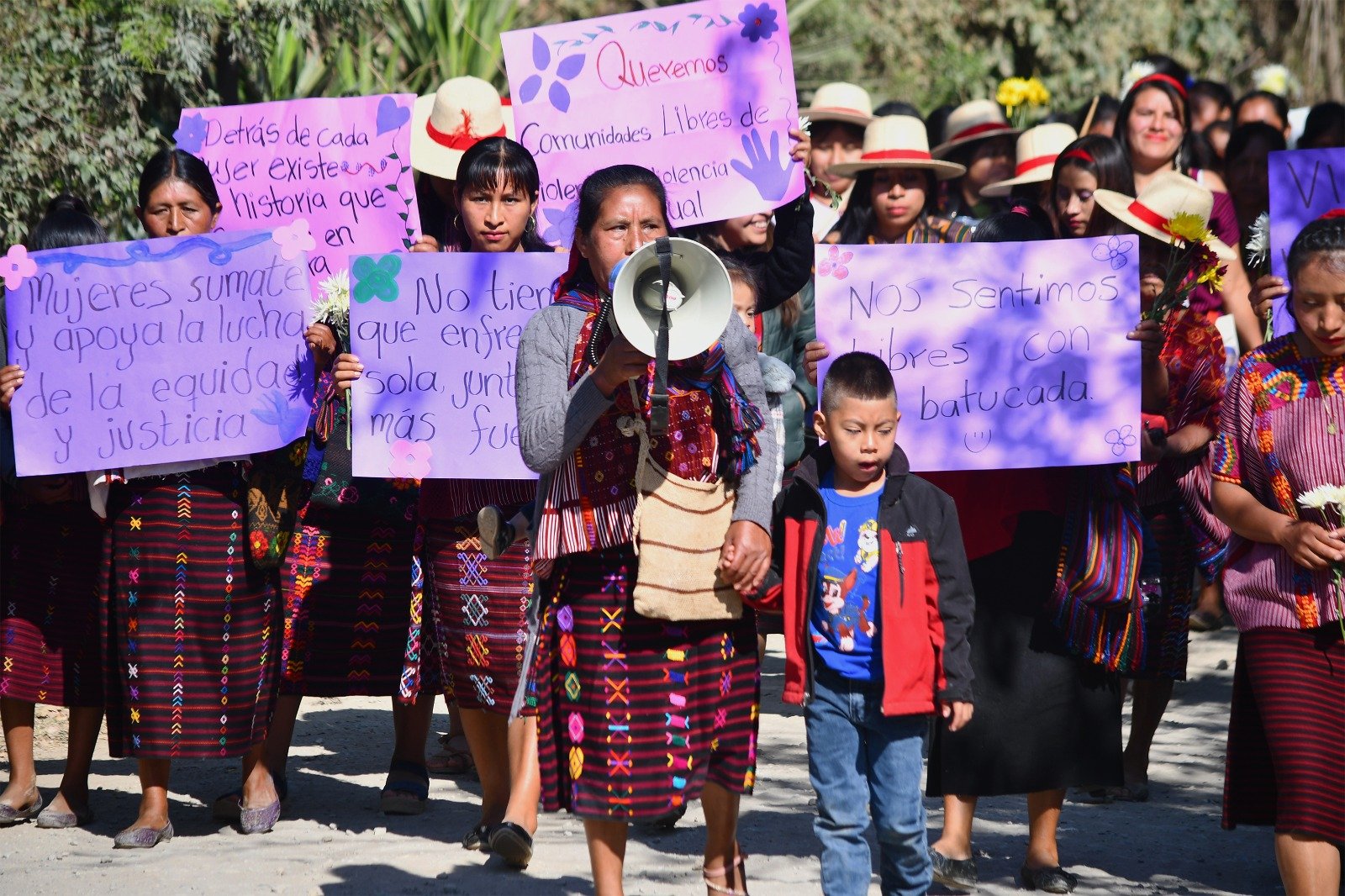  En San Ildelfonso Ixtahuacán mujeres maya Mam conmemoraron el Día Internacional de la Mujer. Foto Mardoqueo Matías 