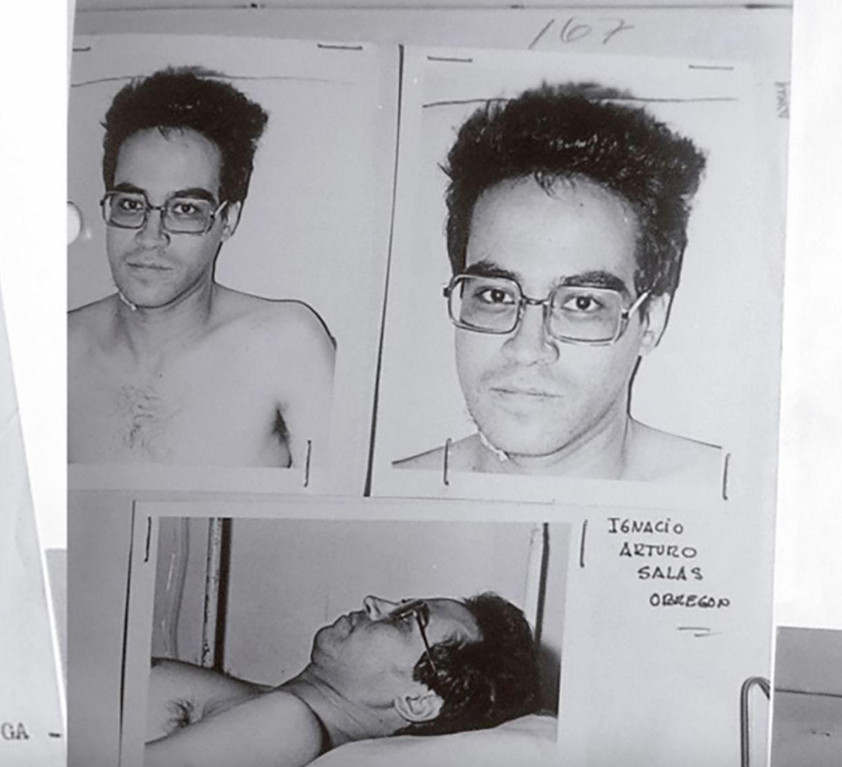  El nombre de Ignacio Salas Obregón, fundador de la Liga Comunista 23 de Septiembre, fue registrado en el cuarto viaje. Estas fotos son de los archivos de la DFS, la corporación que se encargó de sus torturas e interrogatorios. 