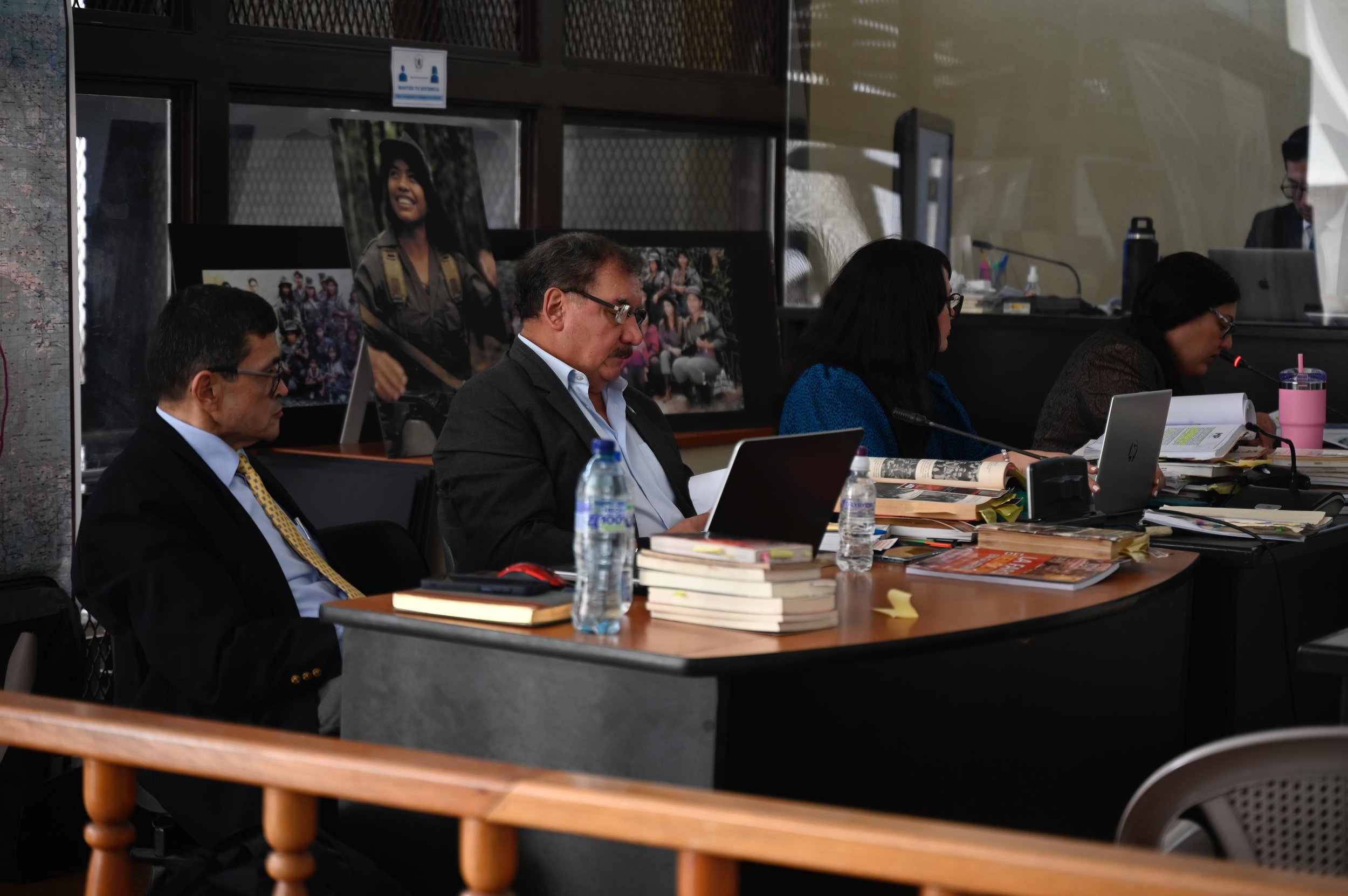  Abogadas defensoras de Benedicto Lucas García pertenecen al IDPP. Foto Prensa Comunitaria 