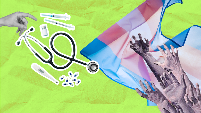 Unas manos intentando alcanazar elementos médicos y de salud